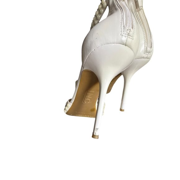 INC Women's White Pearl-Embellished Wedding Bridal‎ Pointed-Toe Heels 10.5 - Picture 6 of 10